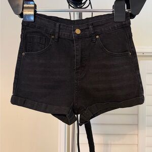 Classic Black Women's Denim Shorts